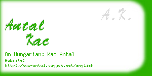 antal kac business card